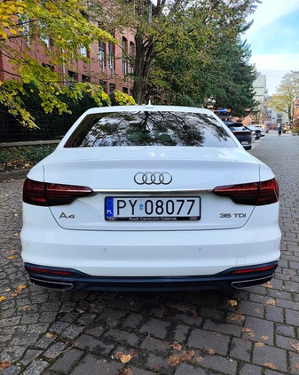 Audi A4 cena 92900 przebieg: 142000, rok produkcji 2020 z Poznań małe 191